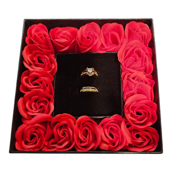 Women's Unbranded Gold Cubic Zirconia Ring Set, One Size - Picture 5 of 7